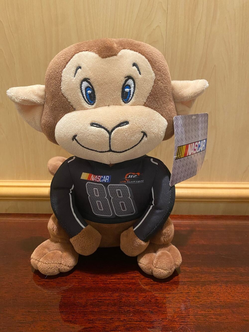 NWT VINTAGE PLUSH KELLYTOY NASCAR MONKEY W/ JACKET, # 88 DALE EARNHARDT JR.